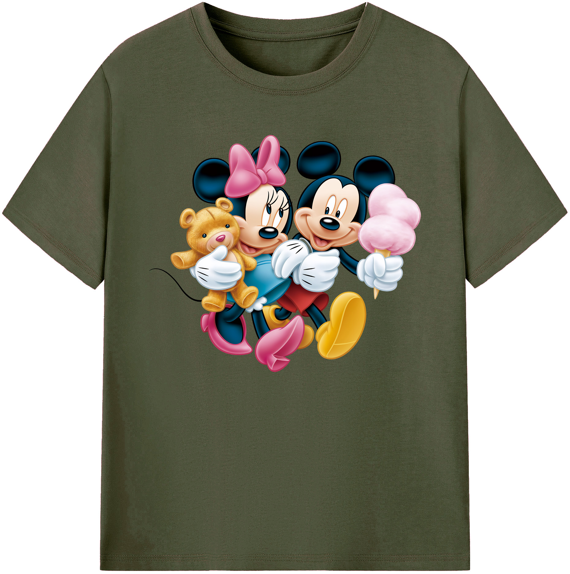 ミッキーマウス Mickey Mouse 綿100％ メンズ半袖Tシャツ｜肌触りやわらか＆通気性